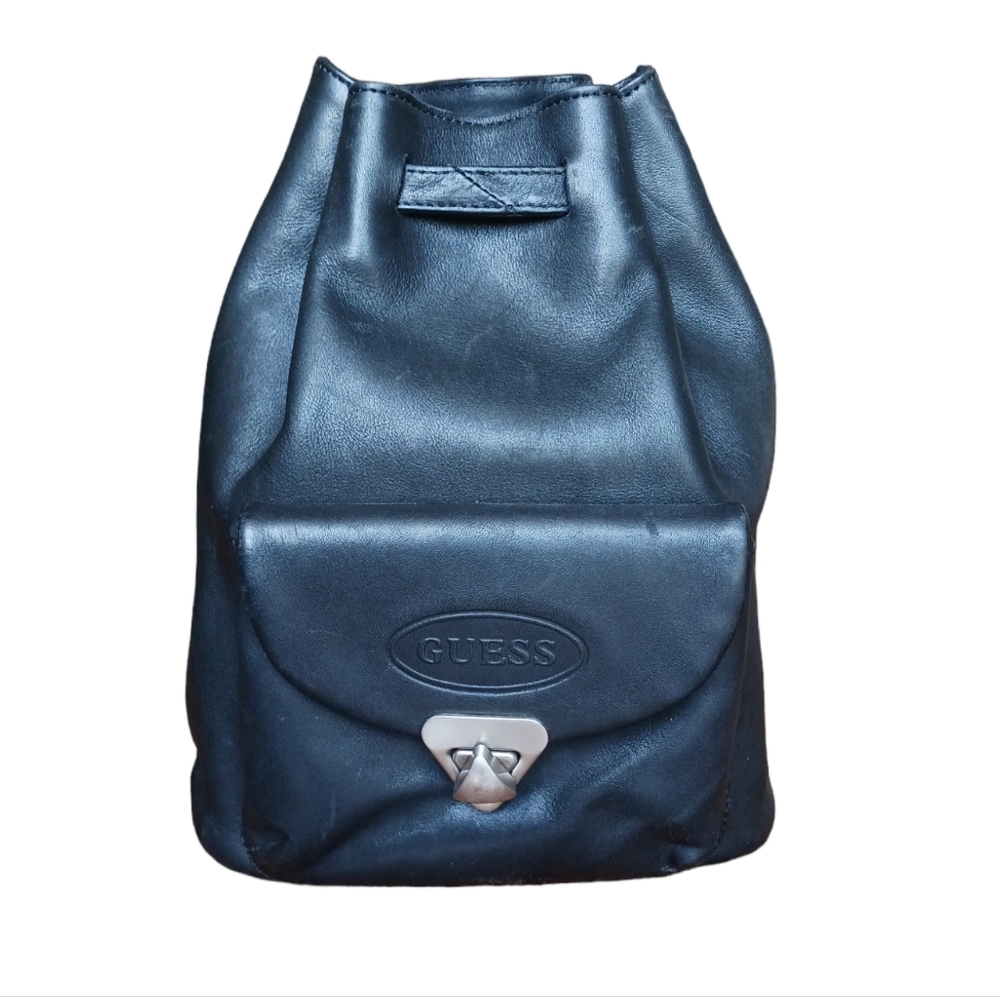 GUESS Vintage Black Mini Backpack